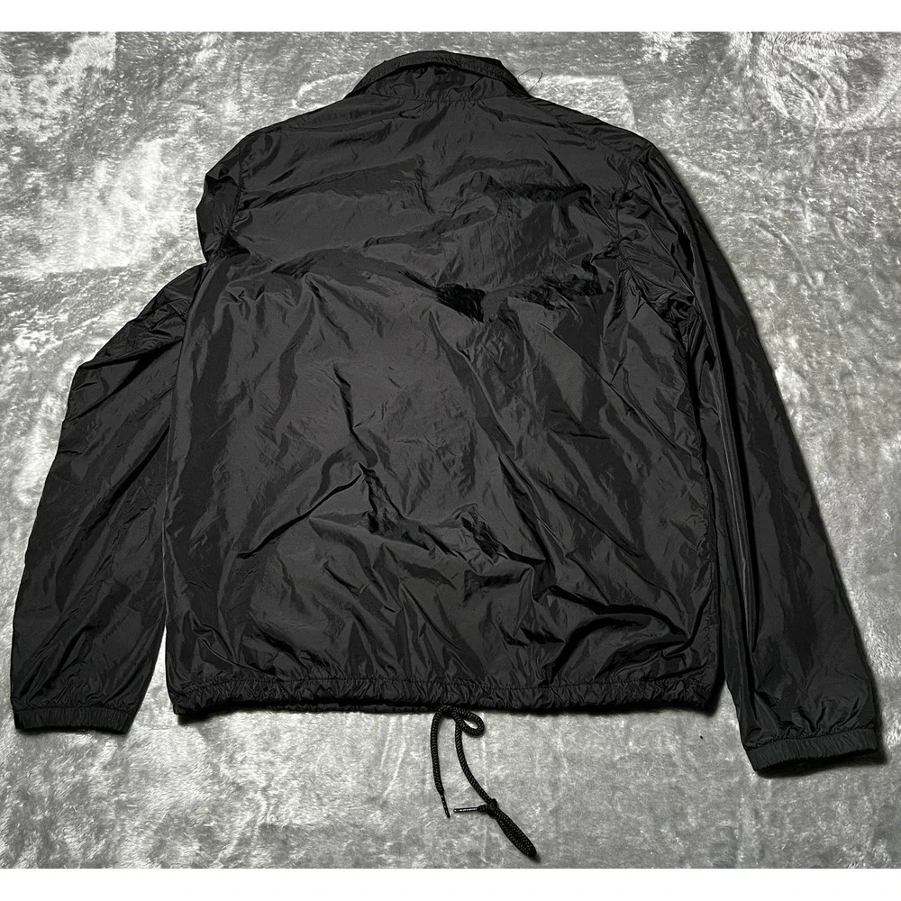 American Apparel Windbreaker Women Size Medium Black Button Up Vintage USA